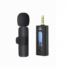 K35 Wireless Lavalier Microphone 3.5mm Round Jack Automatic Noise Reduction Lapel Mic For Camera Recording black 1 to 1