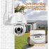 K38D 1080P FHD Wireless PTZ WiFi IP Camera 4X Zoom Motion Detection Face Auto Tracking IP66 Outdoor Waterproof Night Vision IR 10m US Plug