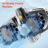 K4 Mobile Phone Cooler Radiator Semiconductor Dual Cooling Temperature Display Fan Radiator Silver
