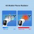 K4 Mobile Phone Cooler Radiator Semiconductor Dual Cooling Temperature Display Fan Radiator Grey