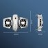 K4 Mobile Phone Cooler Radiator Semiconductor Dual Cooling Temperature Display Fan Radiator Silver