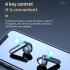 K40 Wireless Earbuds LED Digital Display In Ear Stereo Headphones Noise Canceling Earphones With Charging Case For Sports Working black