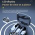 K40 Wireless Earbuds LED Digital Display In Ear Stereo Headphones Noise Canceling Earphones With Charging Case For Sports Working black