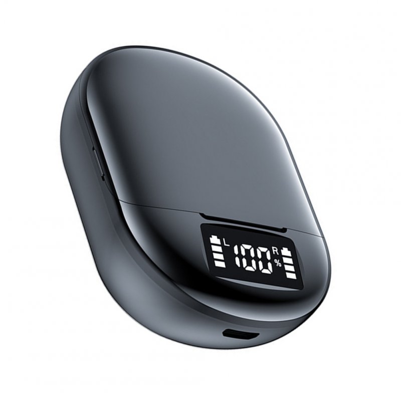 K40 Wireless Earbuds LED Digital Display In-Ear Stereo Headphones Noise Canceling Earphones With Charging Case For Sports Working black