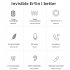 K40 Wireless Earbuds LED Digital Display In Ear Stereo Headphones Noise Canceling Earphones With Charging Case For Sports Working black