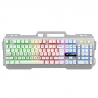 K45 Gaming Keyboard RGB LED Backlit 104 Keys Portable Wired Office Keyboard Mechanical Wired Gaming Keyboard Floating Key Cap Keyboards For Laptop PC Computer Games Player White