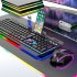K45 Gaming Keyboard RGB LED Backlit 104 Keys Portable Wired Office Keyboard Mechanical Wired Gaming Keyboard Floating Key Cap Keyboards For Laptop PC Computer G