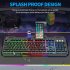 K45 Gaming Keyboard RGB LED Backlit 104 Keys Portable Wired Office Keyboard Mechanical Wired Gaming Keyboard Floating Key Cap Keyboards For Laptop PC Computer G