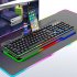 K45 Gaming Keyboard RGB LED Backlit 104 Keys Portable Wired Office Keyboard Mechanical Wired Gaming Keyboard Floating Key Cap Keyboards For Laptop PC Computer G