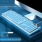 K500 104 Keys Gaming Keyboard Wired Color-blocking Backlight Mechanical Feel Desktop Computer Keyboard For Desktop Laptop blue white light