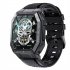 K55 Men Smart Watch 1 85 Inch Screen Bluetooth Call 350mah Battery Ip68 Waterproof Black