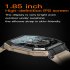 K55 Men Smart Watch 1 85 Inch Screen Bluetooth Call 350mah Battery Ip68 Waterproof Khaki