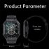 K55 Men Smart Watch 1 85 Inch Screen Bluetooth Call 350mah Battery Ip68 Waterproof Khaki