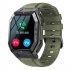 K55 Men Smart Watch 1 85 Inch Screen Bluetooth Call 350mah Battery Ip68 Waterproof Khaki