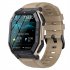 K55 Men Smart Watch 1 85 Inch Screen Bluetooth Call 350mah Battery Ip68 Waterproof Khaki