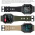 K55 Men Smart Watch 1 85 Inch Screen Bluetooth Call 350mah Battery Ip68 Waterproof Khaki