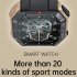 K55 Men Smart Watch 1 85 Inch Screen Bluetooth Call 350mah Battery Ip68 Waterproof Khaki