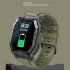 K55 Men Smart Watch 1 85 Inch Screen Bluetooth Call 350mah Battery Ip68 Waterproof Khaki