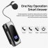 K55 Mini Wireless Headset Retractable Business Lavalier Earphone LED Digital Display For Sports Workout Driving silver