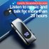 K55 Mini Wireless Headset Retractable Business Lavalier Earphone LED Digital Display For Sports Workout Driving silver