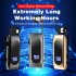 K55 Mini Wireless Headset Retractable Business Lavalier Earphone LED Digital Display For Sports Workout Driving silver