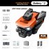 K6 Max Drone 3 Camera 4k Professional HD 4 Way Obstacle Avoidance Optical Flow Positioning Drone Orange 1 Battery