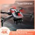 K6 Max Drone 3 Camera 4k Professional HD 4 Way Obstacle Avoidance Optical Flow Positioning Drone Orange 2 Batteries