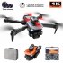 K6 Max Drone 3 Camera 4k Professional HD 4 Way Obstacle Avoidance Optical Flow Positioning Drone Gray Black 2 Batteries