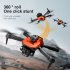 K6 Max Drone 3 Camera 4k Professional HD 4 Way Obstacle Avoidance Optical Flow Positioning Drone Gray Black 2 Batteries