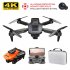 K6 Rc Mini Drone 4k Hd Camera Wifi Fpv Four Sides Infrared Obstacle Avoidance Folding Quadcopter Helicopter Boy Toy Gift Black Dual Camera 2 Batteries