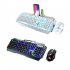 K670 Wireless Keyboard Mouse Combo Color Backlit Rechargeable Keyboard Mouse with Sleep Mode Black
