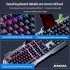 K670 Wireless Keyboard Mouse Combo Color Backlit Rechargeable Keyboard Mouse with Sleep Mode Black