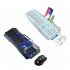 K670 Wireless Keyboard Mouse Combo Color Backlit Rechargeable Keyboard Mouse with Sleep Mode Black