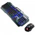K670 Wireless Keyboard Mouse Combo Color Backlit Rechargeable Keyboard Mouse with Sleep Mode Black