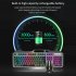 K670 Wireless Keyboard Mouse Combo Color Backlit Rechargeable Keyboard Mouse with Sleep Mode Black