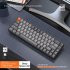 K68 Gaming Keyboard Dual Mode 2 4g Bluetooth 5 0 Wireless Mechanical Keyboard for Computer Phones Business Gray