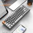 K68 Gaming Keyboard Dual Mode 2 4g Bluetooth 5 0 Wireless Mechanical Keyboard for Computer Phones Business Gray