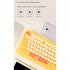 K68 Wireless Bluetooth Keyboard Mouse Set Retro Cute Round Key Keyboard 1600dpi Mouse Yellow