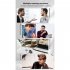 K68 Wireless Headset Lavalier Retractable Single Sport Earphone Multifunctional Clip Headset Tf Card MP3 Player Black