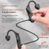 K69 Bone Conduction Bluetooth compatible Headphones Wireless Hands Free With Microphone Sports Earphone black