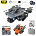 K7 RC  Drone 5g Wifi 4k Hd Professional Camera Led Light 2 4g Signal 3 axis Anti shake Gimbal Esc With Optical Flow Quadcopter black dual camera 2 batteries