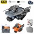 K7 RC  Drone 5g Wifi 4k Hd Professional Camera Led Light 2 4g Signal 3 axis Anti shake Gimbal Esc With Optical Flow Quadcopter black dual camera 3 batteries