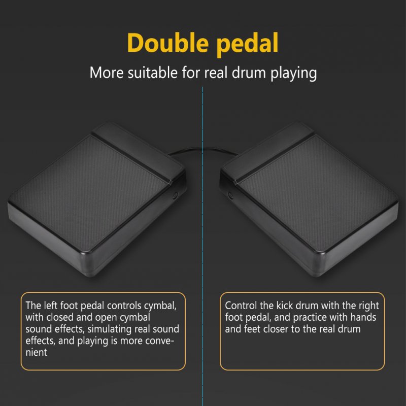 Foldable Roll Up Electronic Drum with Audio Horn Rechargeable Desktop Drum Pad Dtx Games Children Practice Pedal Tiger