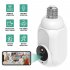K8 Light Bulb Security Camera Rotate 360  Left Right Rotate 90  Up Down Light Socket Camera Night Vision Siren Auto Tracking HD Wifi Outdoor Indoor Light Bulb Cam