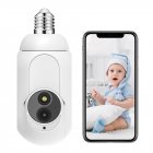K8 Light Bulb Security Camera Rotate 360°Left Right Rotate 90°Up Down Camera