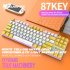 K80 Wired Mechanical  Keyboard Cyan Axis Ergonomic Design Metal Panel Luminous Desktop Computer Notebook 87 key Game Keyboard White yellow 