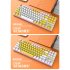 K80 Wired Mechanical  Keyboard Cyan Axis Ergonomic Design Metal Panel Luminous Desktop Computer Notebook 87 key Game Keyboard White yellow 