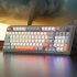 K82 Gaming Keyboard 94 Keys Portable Wired Office Keyboard With Colorful RGB Backlight Mechanical Ultra Silence Keyboard Comfortable Typing Experience For Lapto