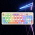 K82 Gaming Keyboard 94 Keys Portable Wired Office Keyboard With Colorful RGB Backlight Mechanical Ultra Silence Keyboard Comfortable Typing Experience For Lapto