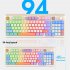 K82 Gaming Keyboard 94 Keys Portable Wired Office Keyboard With Colorful RGB Backlight Mechanical Ultra Silence Keyboard Comfortable Typing Experience For Lapto